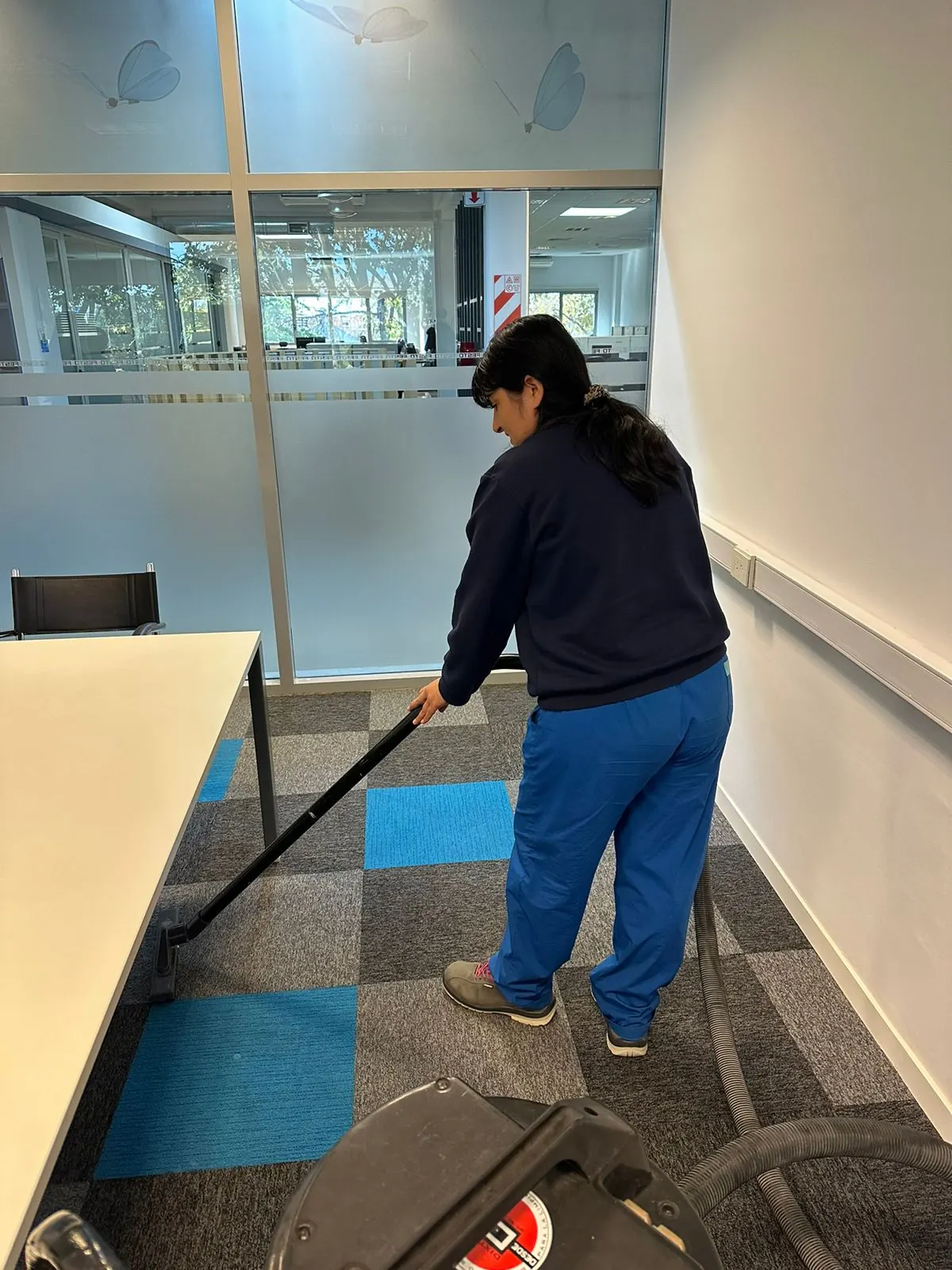 Limpieza de alfombras con aspiradora industrial